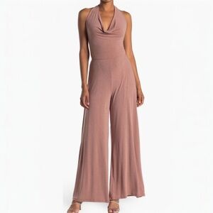 WISHLIST Dark Pink Halter Neck Jumpsuit Size M